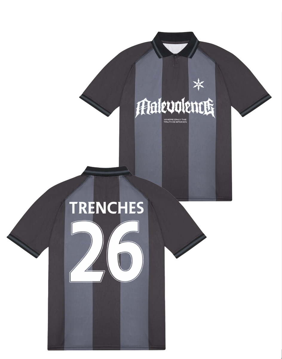 Malevolence - Striped Football Top – MLVLTD MUSIC