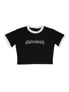 Malevolence Rhinestone Ringer T-Shirt