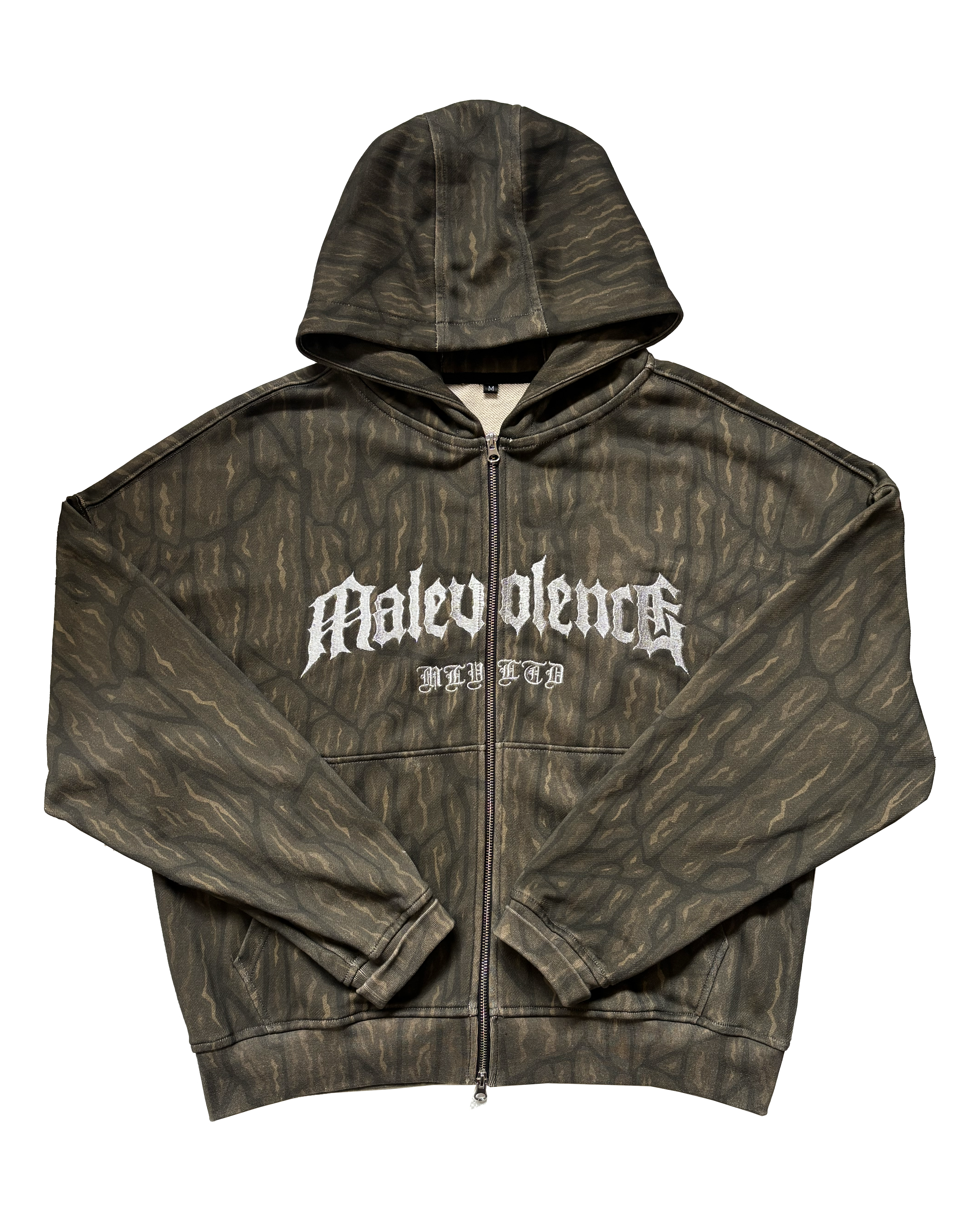 Malevolence Camo Zip Up Hoodie