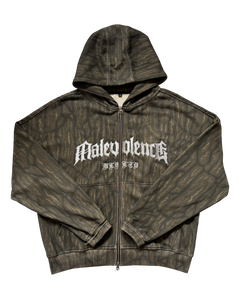 Malevolence Camo Zip Up Hoodie