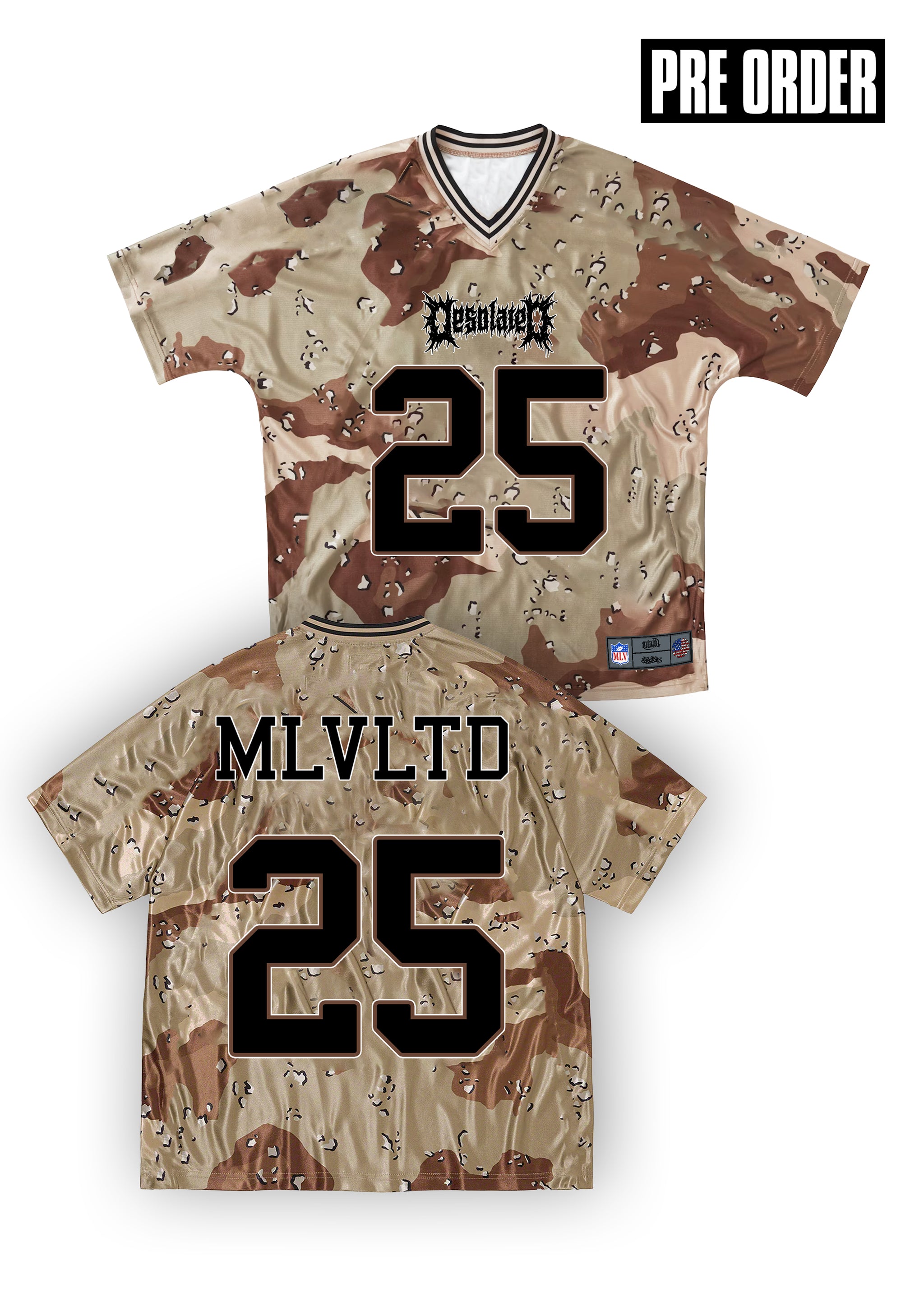 DESOLATED FOOTBALL シャツ　白　MLVLTD DESOLATED FOOTBALL シャツ 白 MLVLTD DESOLATED – MLVLTD MUSIC