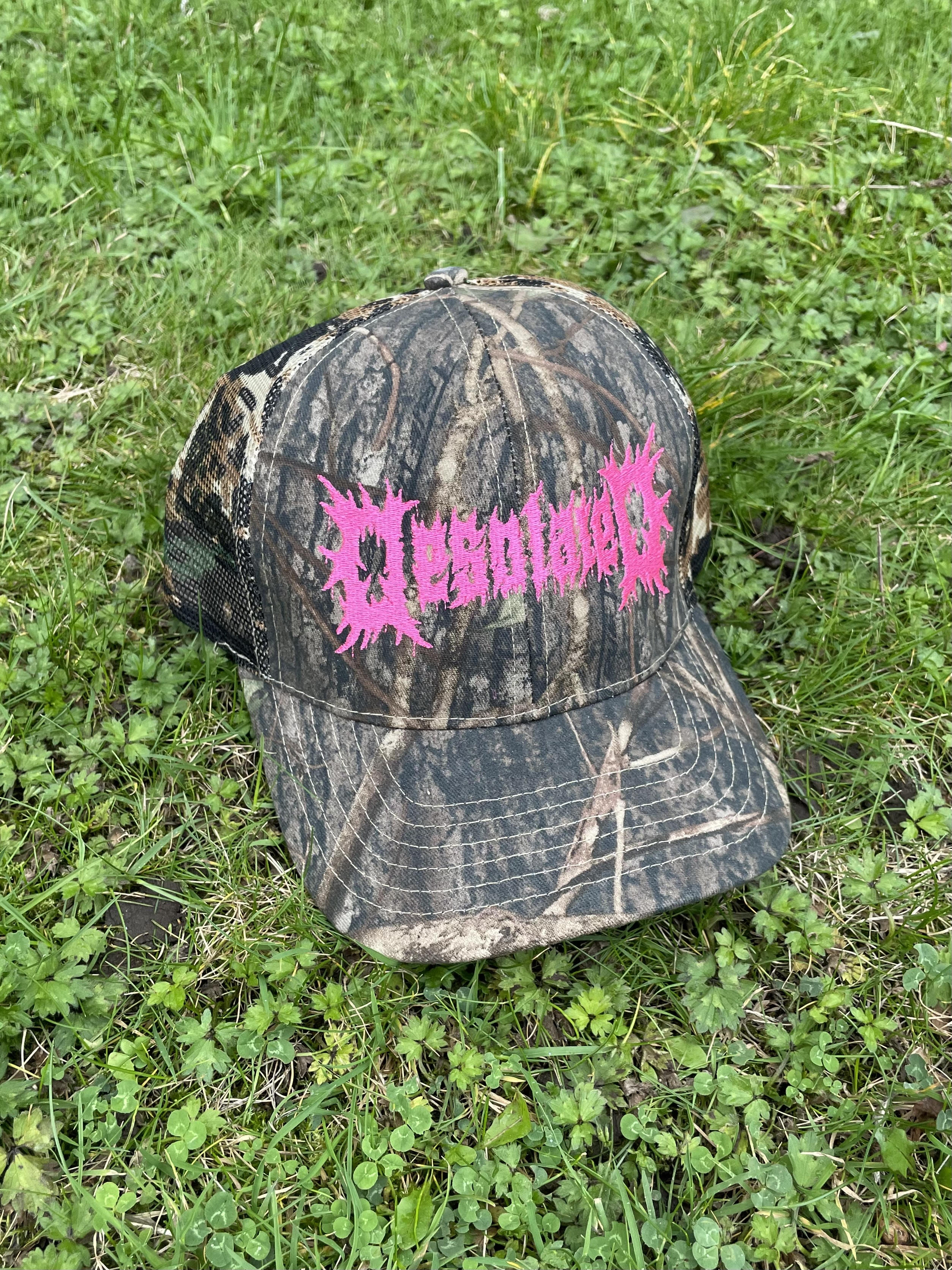 Desolated - Real Tree Camo Cap (ORANGE / PINK)