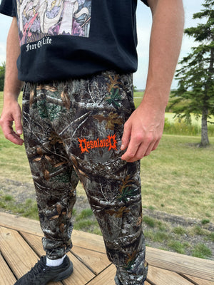 Desolated Real-Tree Camo Mesh Sweatpants