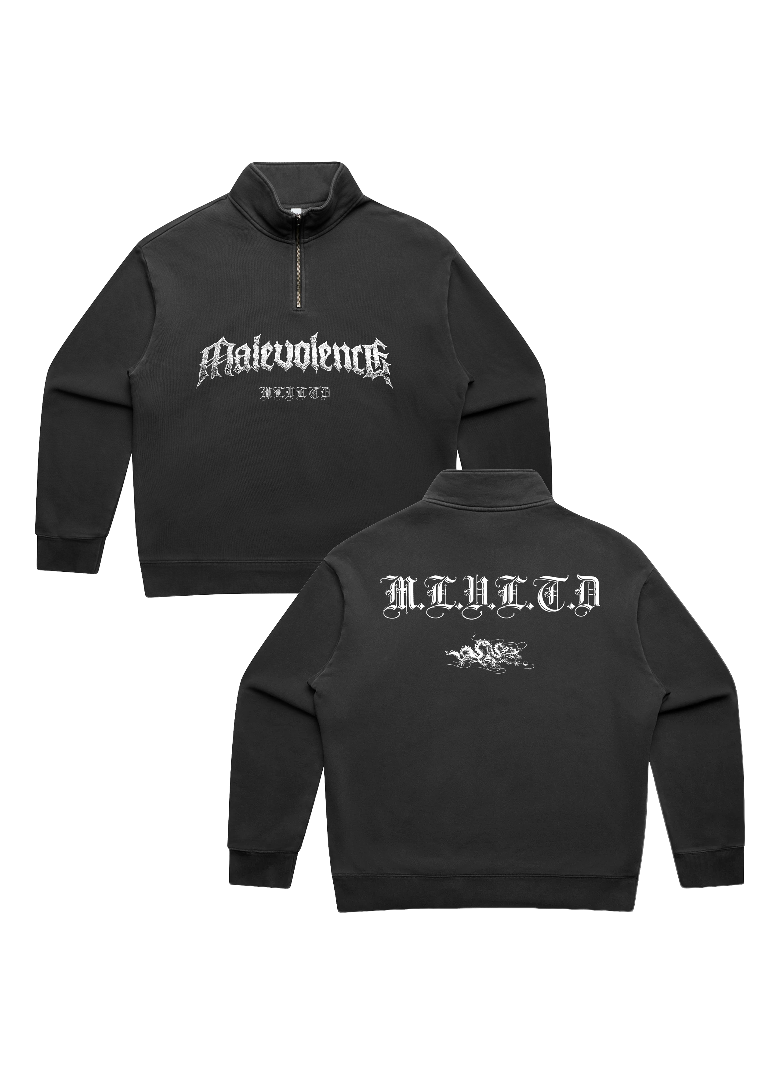 Malevolence Faded 1/4 Zip Fleece – MLVLTD MUSIC