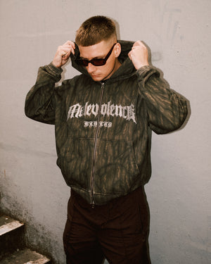 Malevolence Camo Zip Up Hoodie