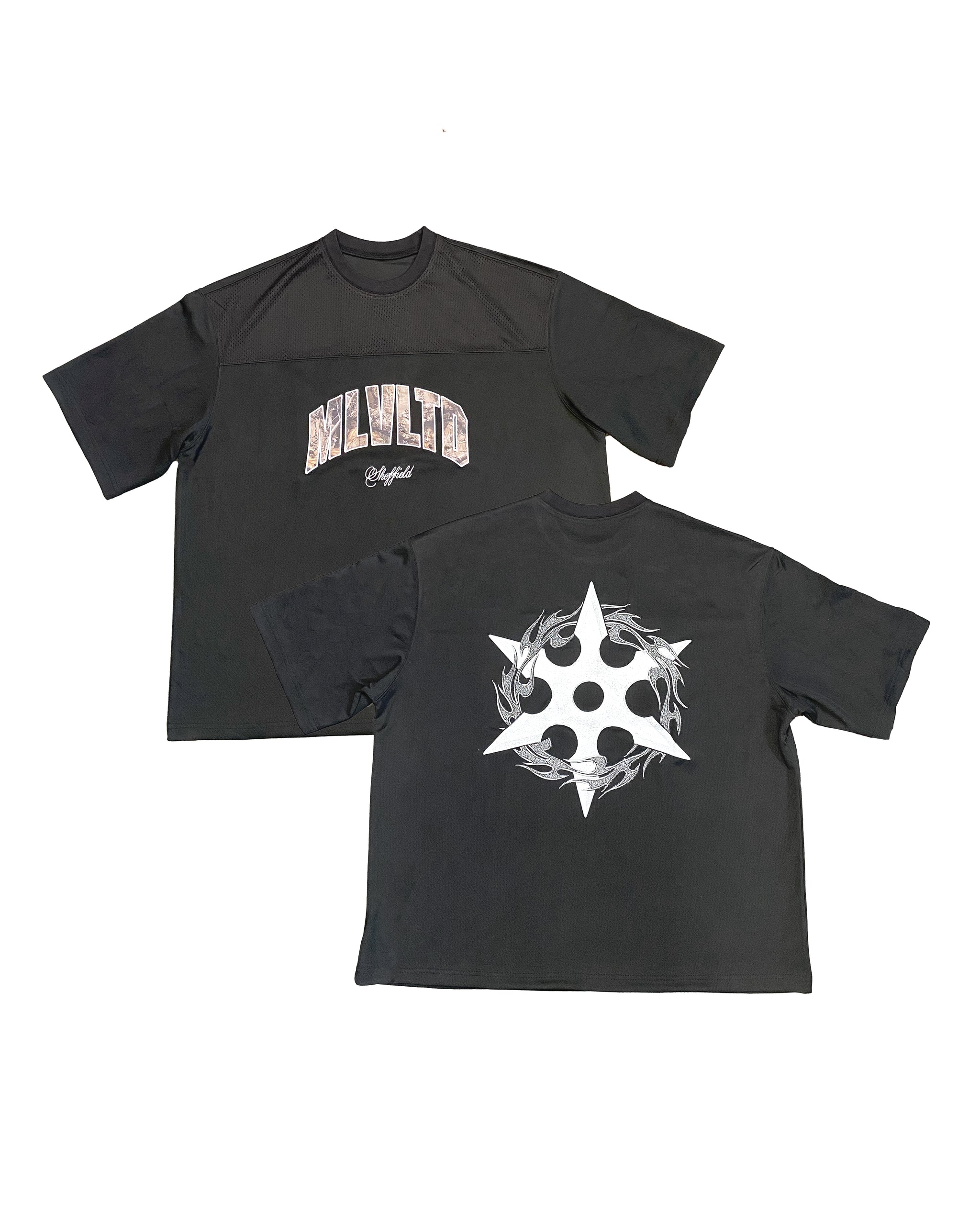 DESOLATED FOOTBALL シャツ 白 MLVLTD DESOLATED FOOTBALL シャツ 白