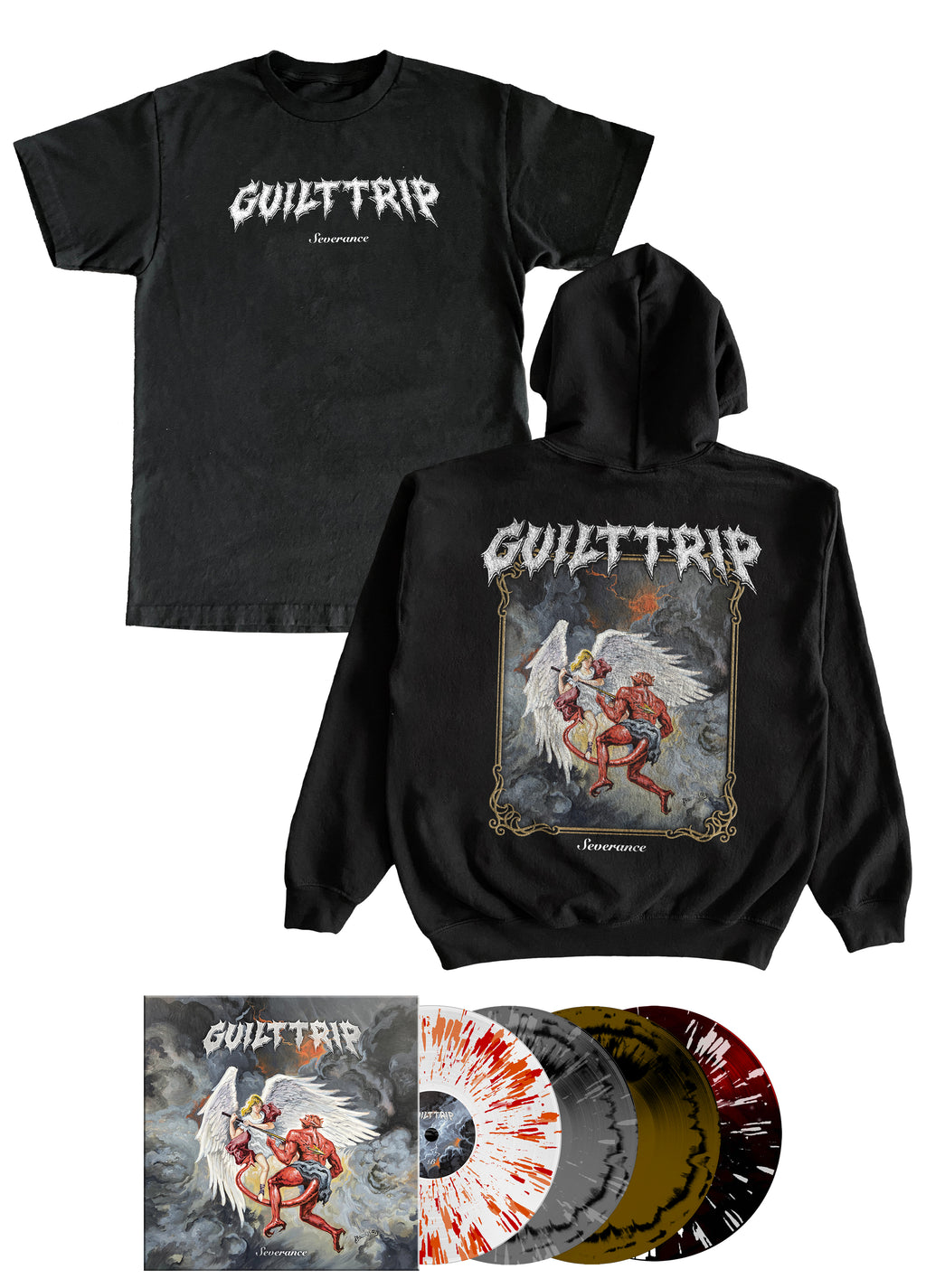 Guilt Trip - Severance T-Shirt + Hoodie + Vinyl